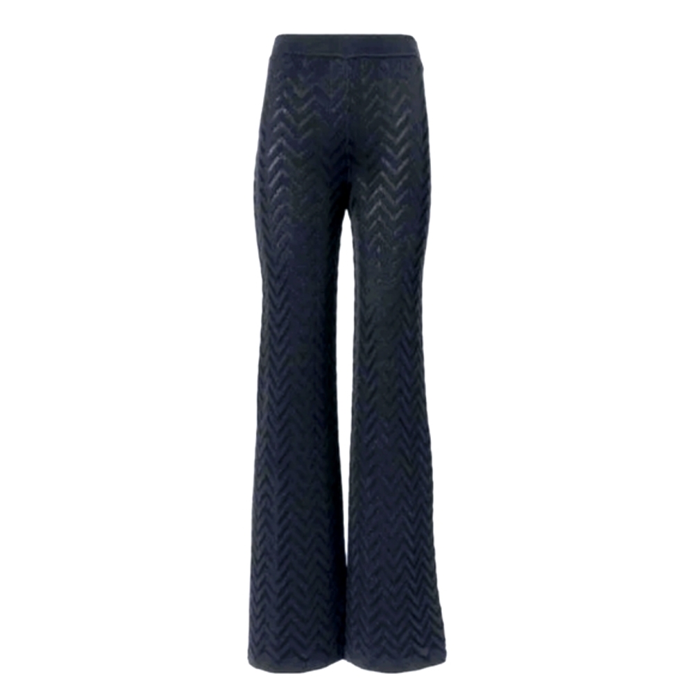 M Missoni Navy Blue Wide Leg Pants